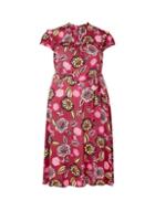 *billie & Blossom Curve Pink Floral Print Fit And Flare Dress