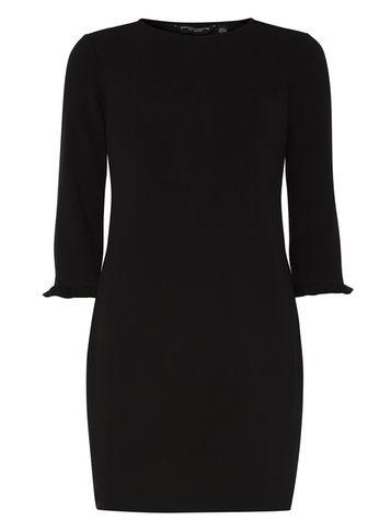 Dorothy Perkins Black Frill Cuff Shift Dress