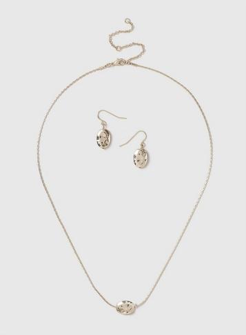 Dorothy Perkins Gold Pebble Jewellery Set