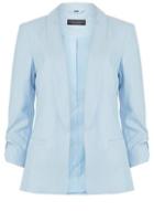 Dorothy Perkins Chambray Ruched Sleeve Blazer