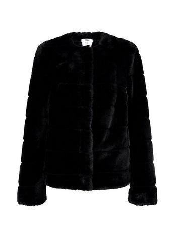 Dorothy Perkins *tall Black Curve Edge To Edge Coat