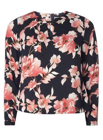 Dorothy Perkins Petite Floral Long Sleeve Top