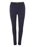 Dorothy Perkins Dp Curve Navy Fly Front Jeggings