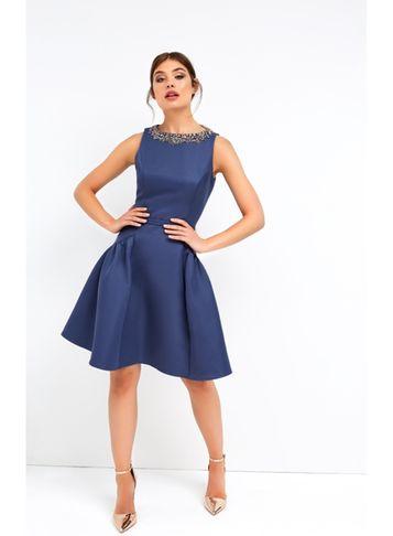 Dorothy Perkins *little Mistress Blue Trim Prom Dress
