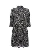 Dorothy Perkins Black And White Floral Print Smock Dress