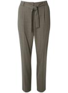Dorothy Perkins *tall Grey Cross Hatch Checked Tie Trousers