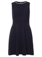 Dorothy Perkins Navy Bling Neckline Dress