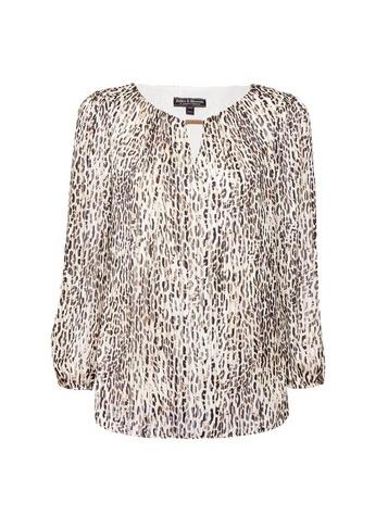 *billie & Blossom Gold Leopard Print Blouse