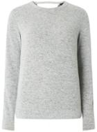 Dorothy Perkins Grey Wrap Back Long Sleeve Jumper