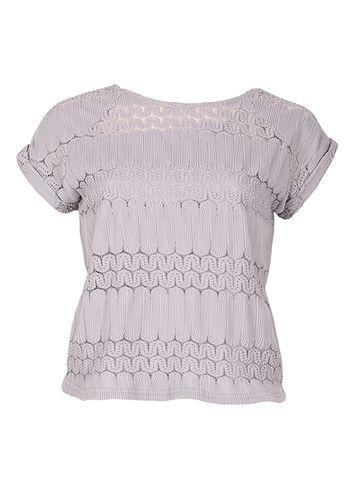 Dorothy Perkins *izabel London Grey Round Neck Top