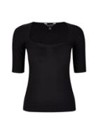 Dorothy Perkins Black Cupped Rib Top