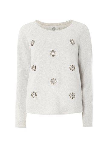 Dorothy Perkins *only Grey Embellished Sweatshirt