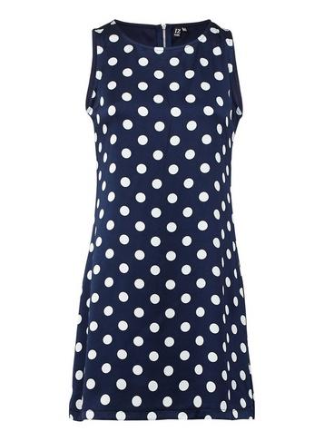 *izabel London Navy Polka Dot Print Shift Dress