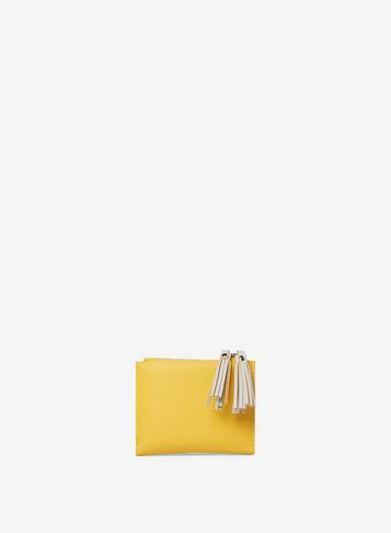 Dorothy Perkins Yellow Zip Top Tassel Purse
