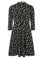 Dorothy Perkins Khaki Leopard Print Shirred Fit And Flare Dress