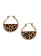 Dorothy Perkins Gold Leopard Half Hoop Earrings