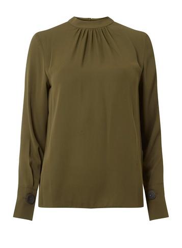 Dorothy Perkins Khaki Rosie Long Sleeve Top