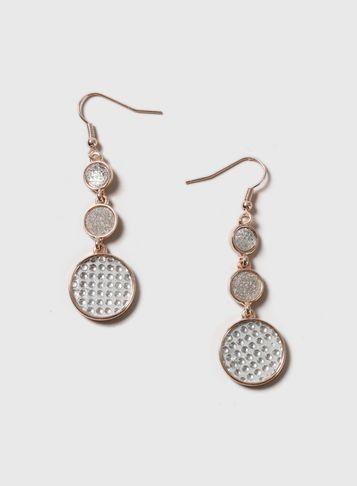 Dorothy Perkins Rose Gold Drop Earrings