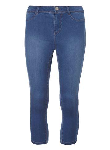 Dorothy Perkins Petite Mid Blue 'frankie' Ankle Grazer Jeggings