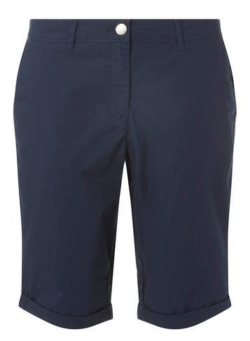 Dorothy Perkins *tall Navy Poplin Knee Length Shorts
