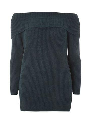 Dorothy Perkins Petite Mallard Knitted Bardot Jumper