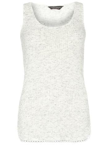 Dorothy Perkins Grey Pom Pom Trim Vest Top