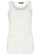 Dorothy Perkins Grey Pom Pom Trim Vest Top