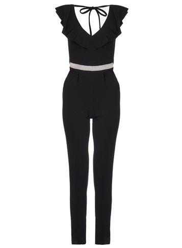 Dorothy Perkins *quiz Frill Diamante Jumpsuit
