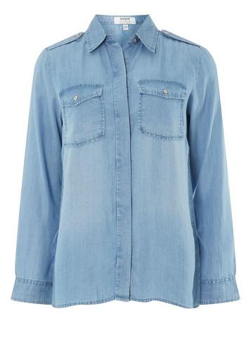 Dorothy Perkins Gold Button Denim Shirt