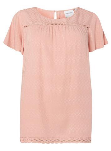 Dorothy Perkins *juna Rose Curve Peach Lace Trim Top