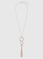 Dorothy Perkins Rose Gold Ring And Tassel Long Necklace