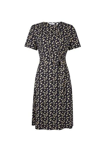 Dorothy Perkins *tall Navy Ditsy Print Wrap Dress