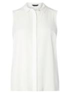 Dorothy Perkins Ivory Collar Sleeveless Shirt