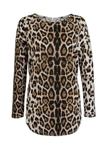 Dorothy Perkins *quiz Leopard Print Long Sleeve Top