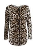 Dorothy Perkins *quiz Leopard Print Long Sleeve Top