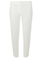 Dorothy Perkins White Textured Ankle Grazer Trousers