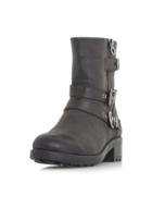 Dorothy Perkins *head Over Heels By Dune Black Rochel Flat Boots