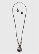 Dorothy Perkins Tear Murano Necklace And Earring Set
