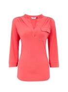 Dorothy Perkins *tall Pink Jersey Interlock Twist Yarn Shirt