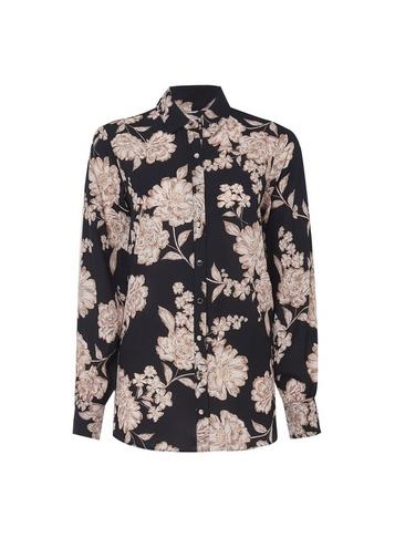 Dorothy Perkins Black Foil Floral Print Shirt
