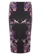 Dorothy Perkins Purple Printed Bodycon Skirt
