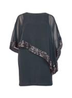 *billie & Blossom Curve Black Sequin Overlay Dress