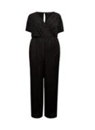 Dorothy Perkins *dp Curve Black Plisse Wrap Jumpsuit