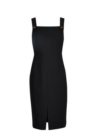 Dorothy Perkins Petite Black Tailored Fit Pinafore Dress