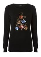 Dorothy Perkins Black Sequin Bauble Jumper