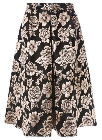 Dorothy Perkins *luxe Rose Gold Jacquard Skirt