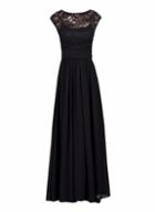 Dorothy Perkins *jolie Moi Black Lace Maxi Dress