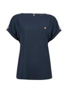Dorothy Perkins Navy Button Pocket T-shirt