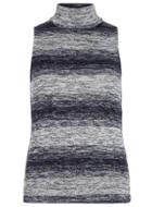 Dorothy Perkins Blue Roll Neck Jersey Knit Top