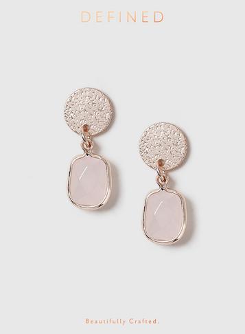 Dorothy Perkins Pink Semi Precious Earrings